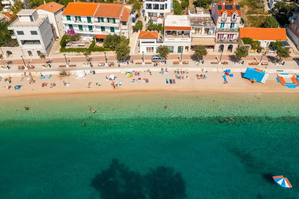 Vista Aérea Ciudad Igrane Mar Adriático Croacia — Foto de Stock