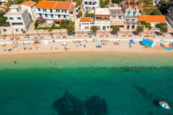 Vista Aérea Ciudad Igrane Mar Adriático Croacia — Foto de Stock