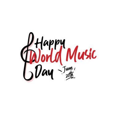 Mutlu dünya müzik günü kutlama vektörü
