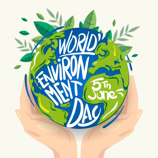 Εικόνα Ημέρας Επίπεδου Παγκόσμιου Περιβάλλοντος Free Vector — Διανυσματικό Αρχείο