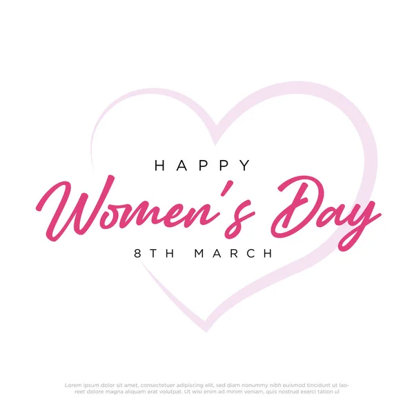 Happy Women Day Typographical Design Elements International Women Day Icon — Stock Vector