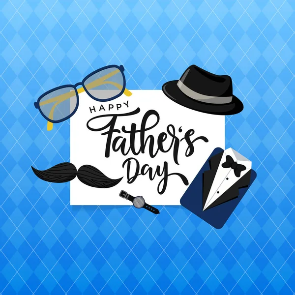 Elegant Happy Fathers Day Greeting Background — Stock Vector