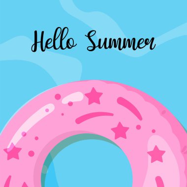 Merhaba Yaz Günü resimli tebrik kartı, afiş, arkaplan, satış, tatil, davetiye çizelgesi