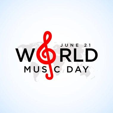 Mutlu Dünya Müzik Günü Kutlaması - Vektör