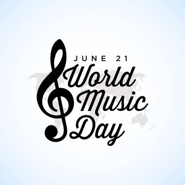 Mutlu Dünya Müzik Günü Kutlaması - Vektör