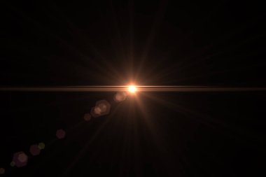 Natural, Sun flare on the black background