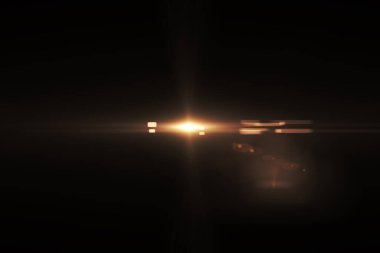 Natural, Sun flare on the black background