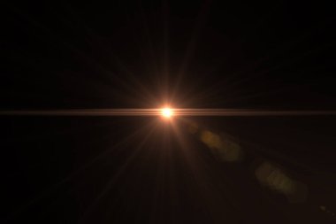 Natural, Sun flare on the black background