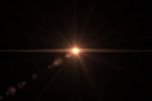 Natural, Sun flare on the black background