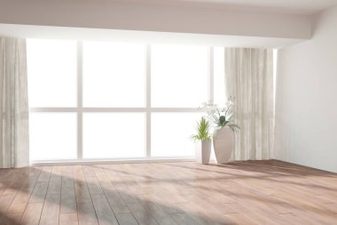 Modern iç tasarım. 3d illüstrasyon