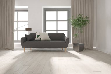 Modern iç tasarım. 3d illüstrasyon