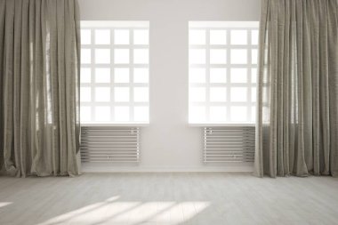 Modern iç tasarım. 3d illüstrasyon