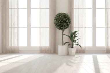 Modern iç tasarım. 3d illüstrasyon