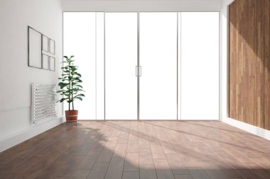 Modern iç tasarım. 3d illüstrasyon