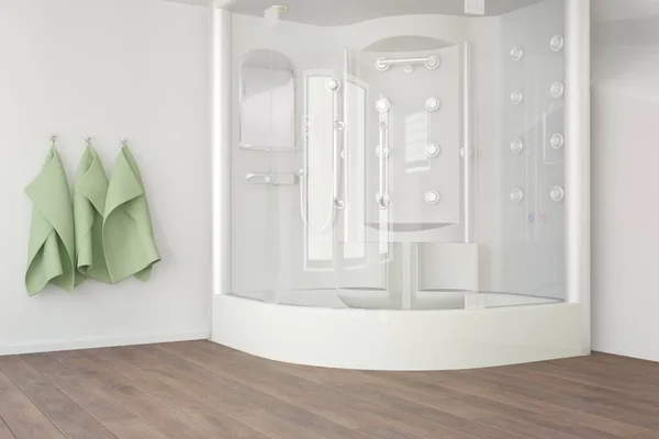 モダンなバスルームのインテリアデザイン 3Dイラスト — ストック写真