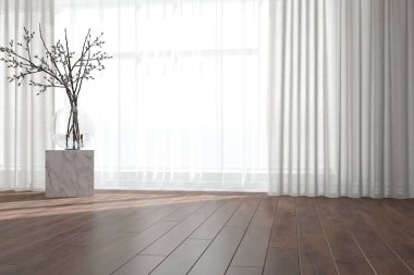 Modern iç tasarım. 3d illüstrasyon