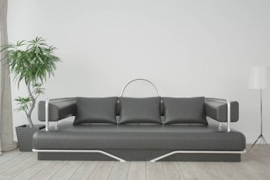 Modern iç tasarım. 3d illüstrasyon