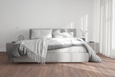 Modern iç tasarım. 3d illüstrasyon