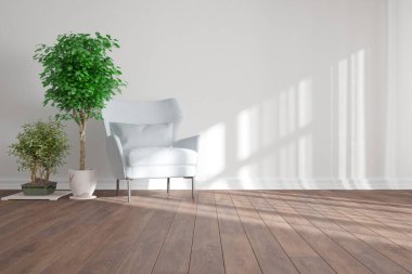 Modern iç tasarım. 3d illüstrasyon