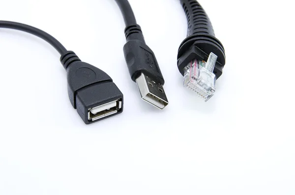 Fio USB para conexão à internet — Fotografia de Stock