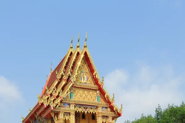 Thai temple triangle roof — Stock Photo, Image