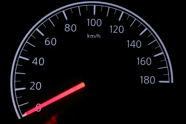 Користувач mete швидкість автомобіля — стокове фото