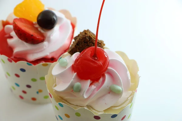 Süße Frucht-Cupcake — Stockfoto