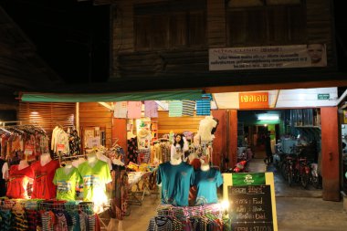 Chiang Han sokak pazar Loei - Tayland, 29 Aralık - 2015