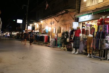 Chiang Han sokak pazar Loei - Tayland, 29 Aralık - 2015