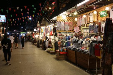 Chiang Han sokak pazar Loei - Tayland, 29 Aralık - 2015