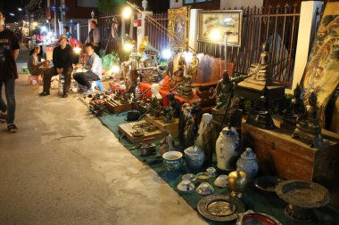 Chiang Han sokak pazar Loei - Tayland, 29 Aralık - 2015