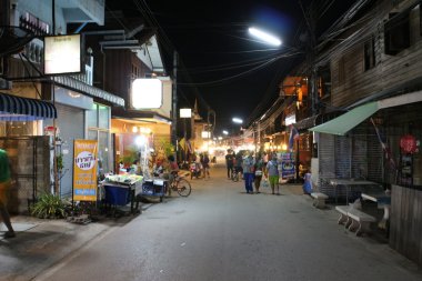 Chiang Han sokak pazar Loei - Tayland, 29 Aralık - 2015