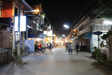 Chiang Han sokak pazar Loei - Tayland, 29 Aralık - 2015
