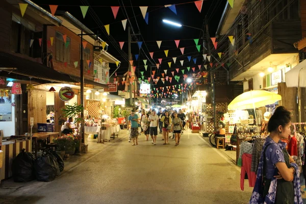 Chiang khan street market Loei - THAILAND , DEC 29 - 2015 — Stock Photo, Image