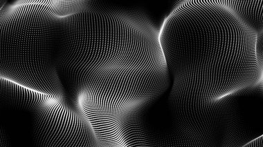 Nokta beyaz dalga teknolojisi dokusu. Soyut büyük veri dijital konsepti. 3d oluşturma.