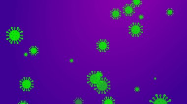 Coronavirus desenli afiş arkaplanı. Soyut sağlık hizmetleri Illustrasyon kavramı COVID-19.