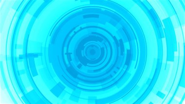 Daire şeklinde beyaz mavi parlak teknoloji yüksek teknoloji. Soyut grafik dijital gelecek konsept tasarımı.