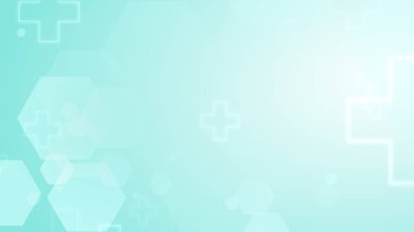 Altıgen çapraz geometrik mavi desenli tıbbi parlak arka plan. Soyut grafik tasarım teknolojisi ve bilim konsepti.