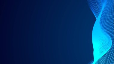 Nokta mavi dalga ışık ekran gradyan doku arkaplanı. Soyut teknoloji büyük veri dijital arkaplanı. 3d oluşturma.