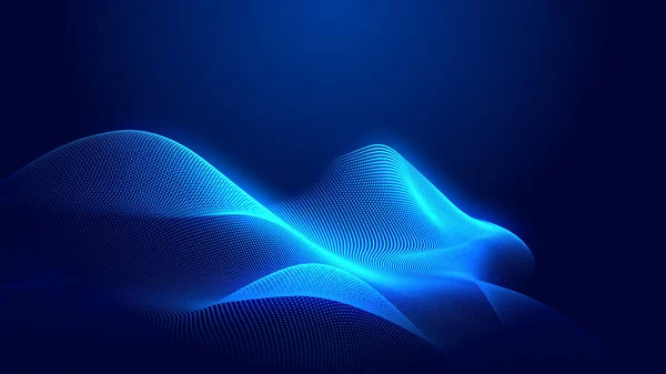 Puntino Blu Onda Luce Schermo Gradiente Texture Sfondo Tecnologia Astratta — Foto Stock
