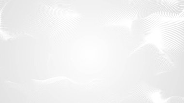 Nokta beyaz dalgalı ışık teknolojisi dokusu arka plan. Soyut büyük veri dijital konsepti. 3d oluşturma.