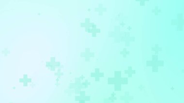 Soyut tıbbi yeşil mavi haç desenli beyaz arka plan. Grafik çizimler sağlık teknolojisi ve bilim konsepti.