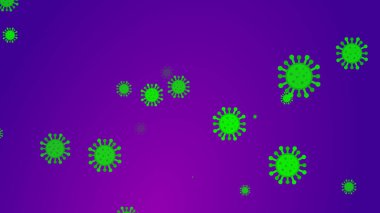Coronavirus desenli afiş arkaplanı. Soyut sağlık hizmetleri Illustrasyon kavramı COVID-19.