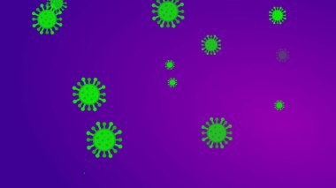 Coronavirus desenli afiş arkaplanı. Soyut sağlık hizmetleri Illustrasyon kavramı COVID-19.