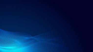 Nokta mavi dalga ışık ekran gradyan doku arkaplanı. Soyut teknoloji büyük veri dijital arkaplanı. 3d oluşturma.
