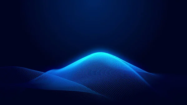 Fondo Textura Degradado Pantalla Luz Onda Azul Punto Abstracto Tecnología — Foto de Stock