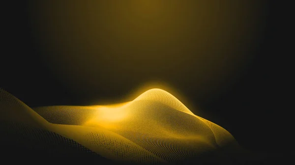 Dot Onda Ouro Tela Luz Gradiente Textura Fundo Tecnologia Abstrata — Fotografia de Stock