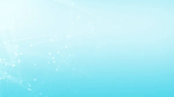 Streszczenie Niebiesko Biała Sieć Poligonowa Tłem Technologii Łączenia Abstrakcyjne Kropki — Zdjęcie stockowe
