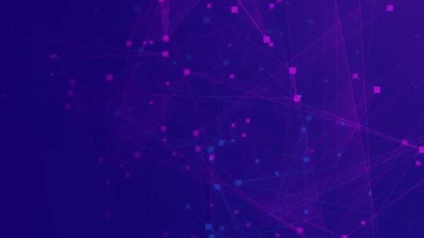Абстрактная Фиолетово Синяя Технологическая Сеть Полигона Технологическим Фоном Подключения Абстрактные — стоковое фото