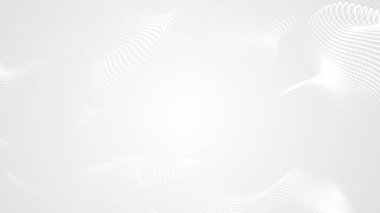 Nokta beyaz dalgalı ışık teknolojisi dokusu arka plan. Soyut büyük veri dijital konsepti. 3d oluşturma.